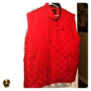 Red mens vest